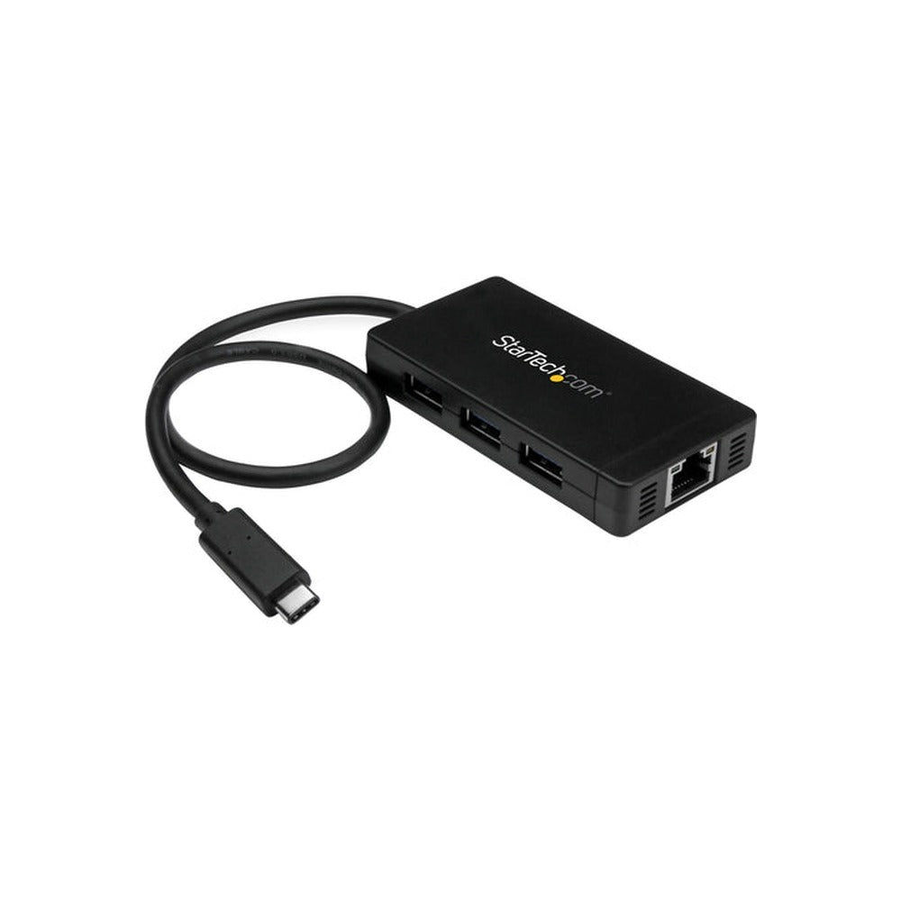 StarTech 3 Port USB-C Hub, USB-C(1), USB(3), RJ45