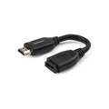 StarTech 6In HDMI 2.0 Port Saver Cable, Gripping Connector, 4K 60Hz Ltw