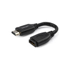 StarTech 6In HDMI 2.0 Port Saver Cable, Gripping Connector, 4K 60Hz Ltw