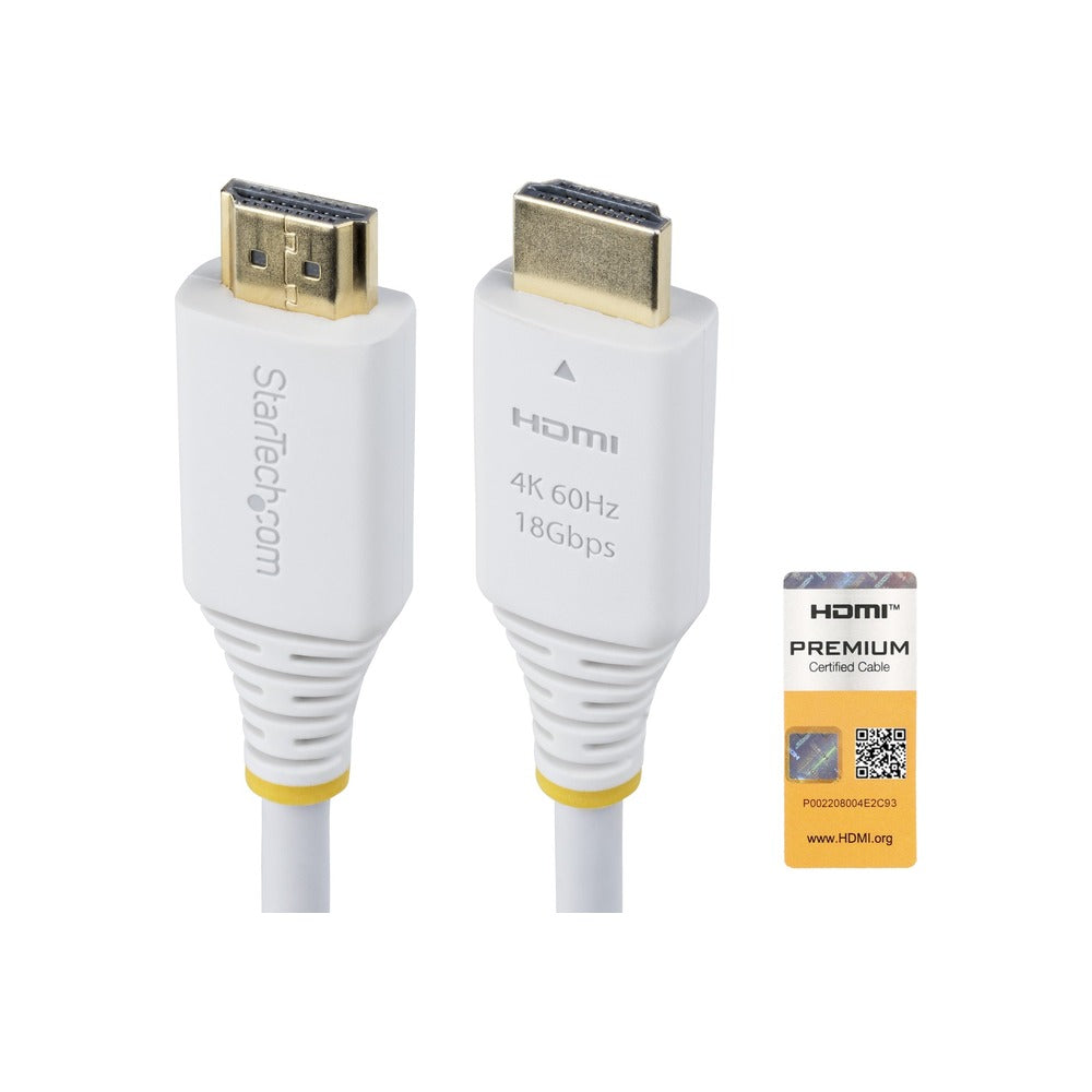 StarTech 6Ft (1.8M) Premium Certified High Speed HDMI Cable, 4K60Hz, Ltw