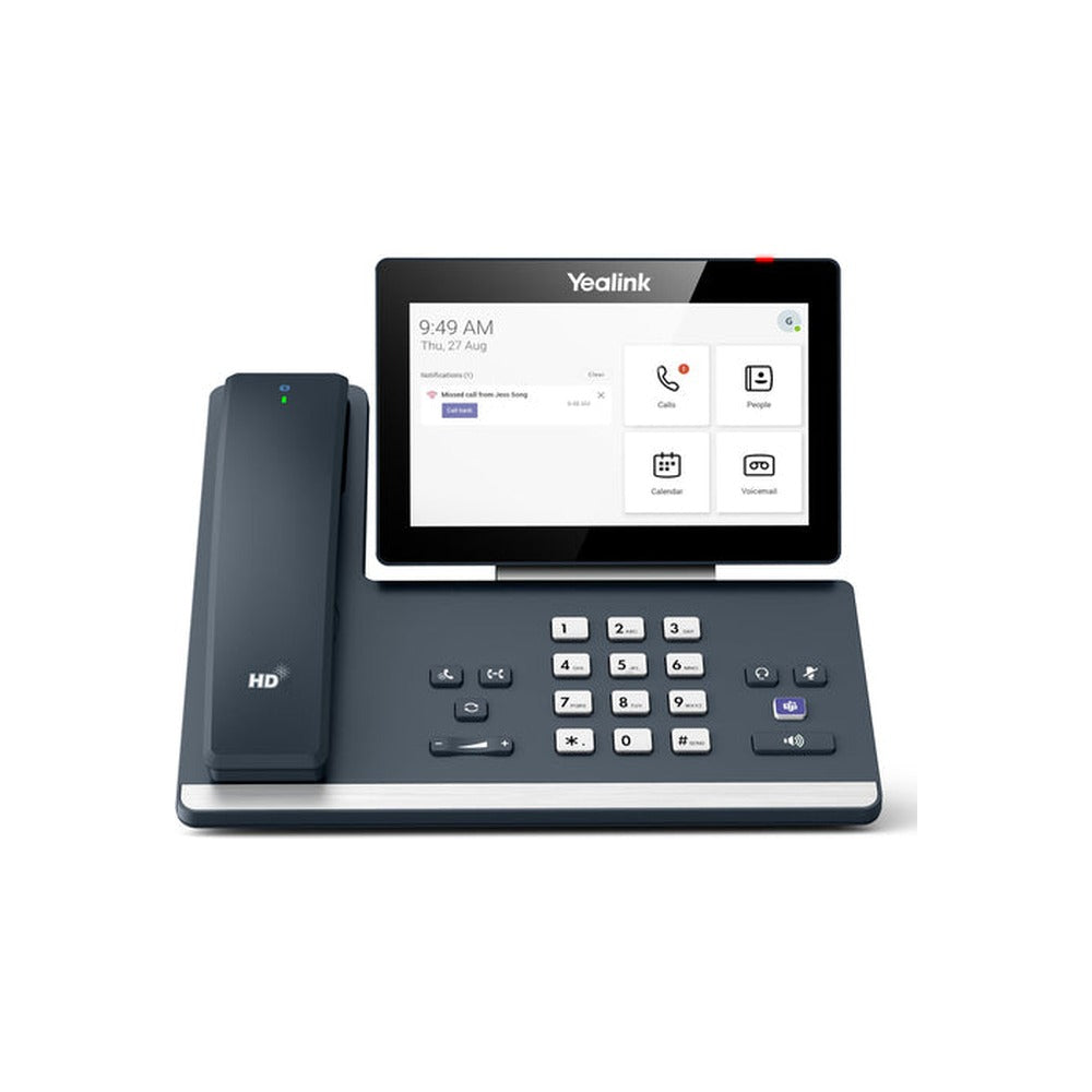 Yealink (MP58) Desktop Phone With Handset, 7″ Touch Screen, MS Teams Wireless Handset