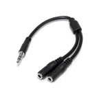 StarTech 3.5Mm Stereo Splitter Cable, 3-Position To 2X 3-Position, M/F, Ltw