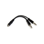 StarTech 3.5Mm Stereo Splitter Cable, 4-Position To 2X 3-Position, F To M, Ltw