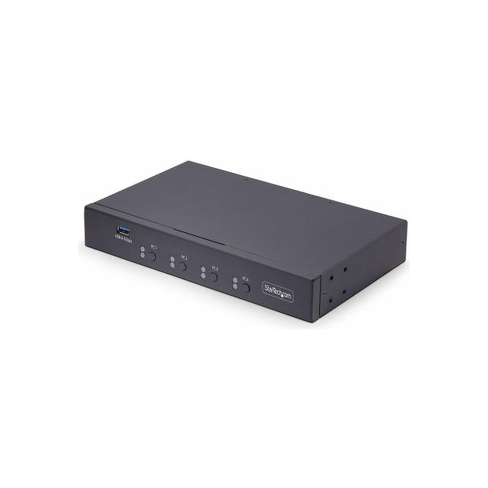 StarTech 4-Port Km Switch With Mouse Switching, USB Switch For Keyboard/Mouse, 3.5Mm/Usb A