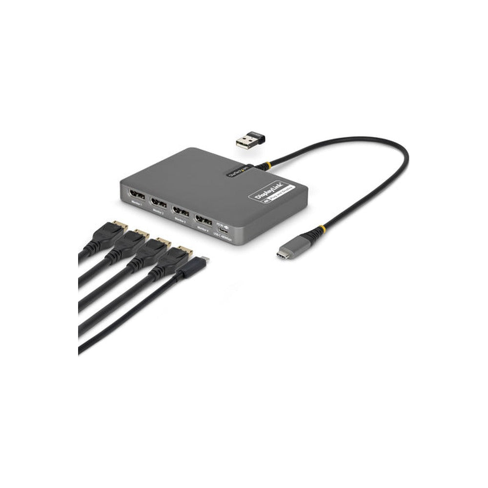 StarTech USB-C Quad-Monitor Workstation Adapter 4K 60Hz Displayport