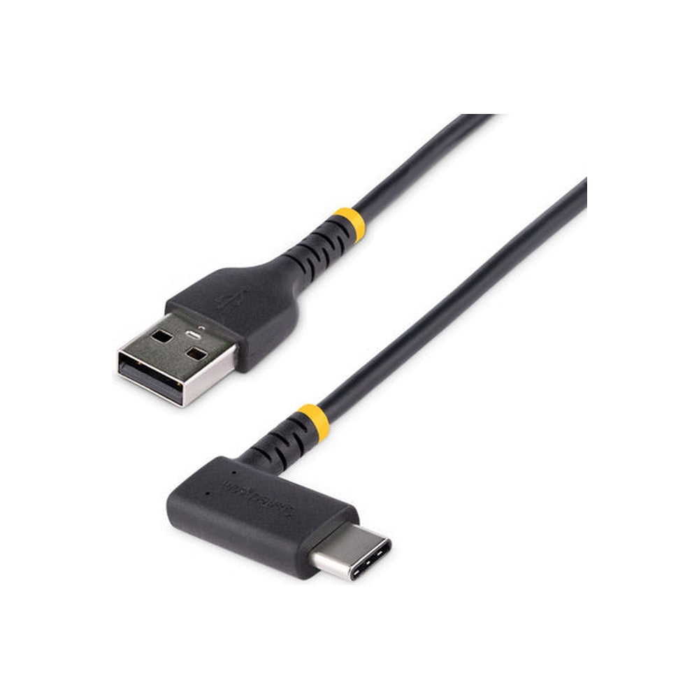 StarTech 1Ft (30Cm) USB-A To USB-C Fast Charging Cable, Rugged, Right-Angled, Charge & Syn