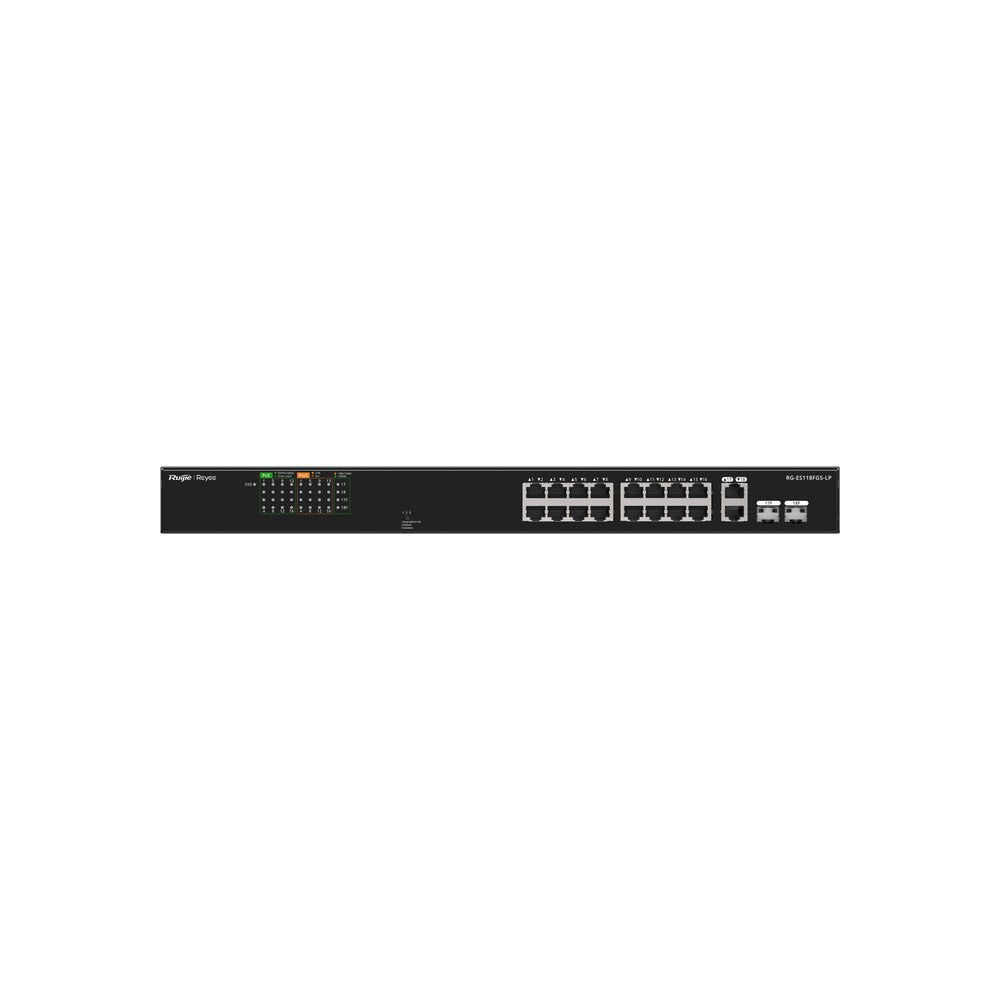Ruijie Reyee 16P Fe + 2 Ge Unmanaged Switch, PoE (16 Ports) (120W), Metal Casing