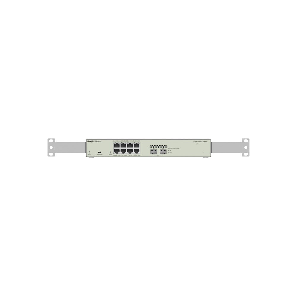 Ruijie Reyee 8 Port Gigabit Layer 2 Managed Switch, 8 PoE+ (125W), 8X Ge + 2X SFP
