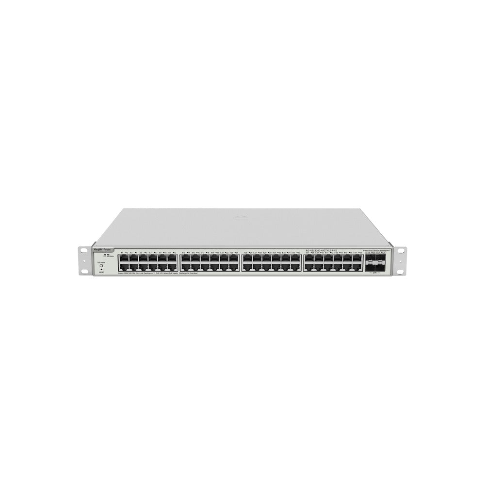 Ruijie Reyee 48P Gigabit Layer 2+ Managed Switch, 48 PoE+(370W), 48X Ge + 4X 10G Sfp+