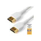 StarTech 1M High Speed HDMI 2.0 Cable, M/M, 4K 60Hz, Ethernet, Rugged, White, Ltw