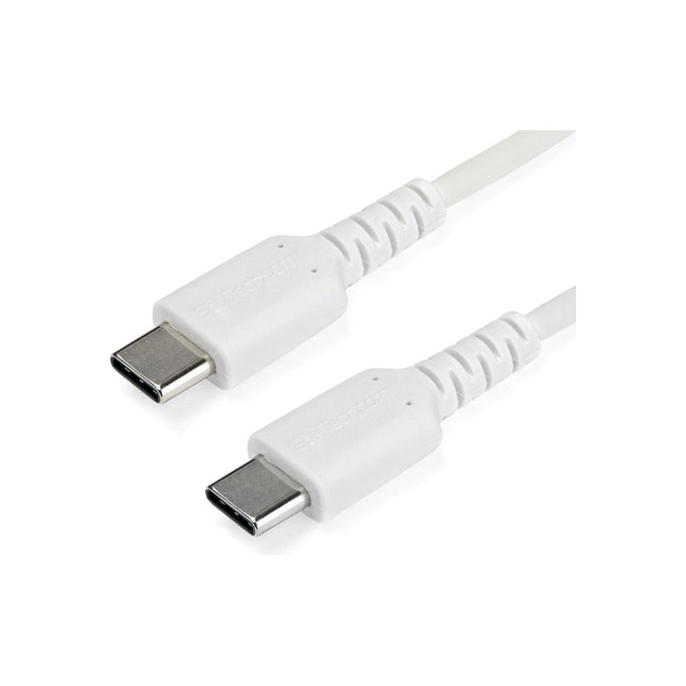 StarTech 1M USB-C 2.0 Cable, Durable, 60W Passthrough, White, Ltw