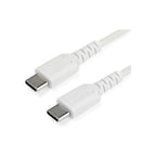 StarTech 1M USB-C 2.0 Cable, Durable, 60W Passthrough, White, Ltw