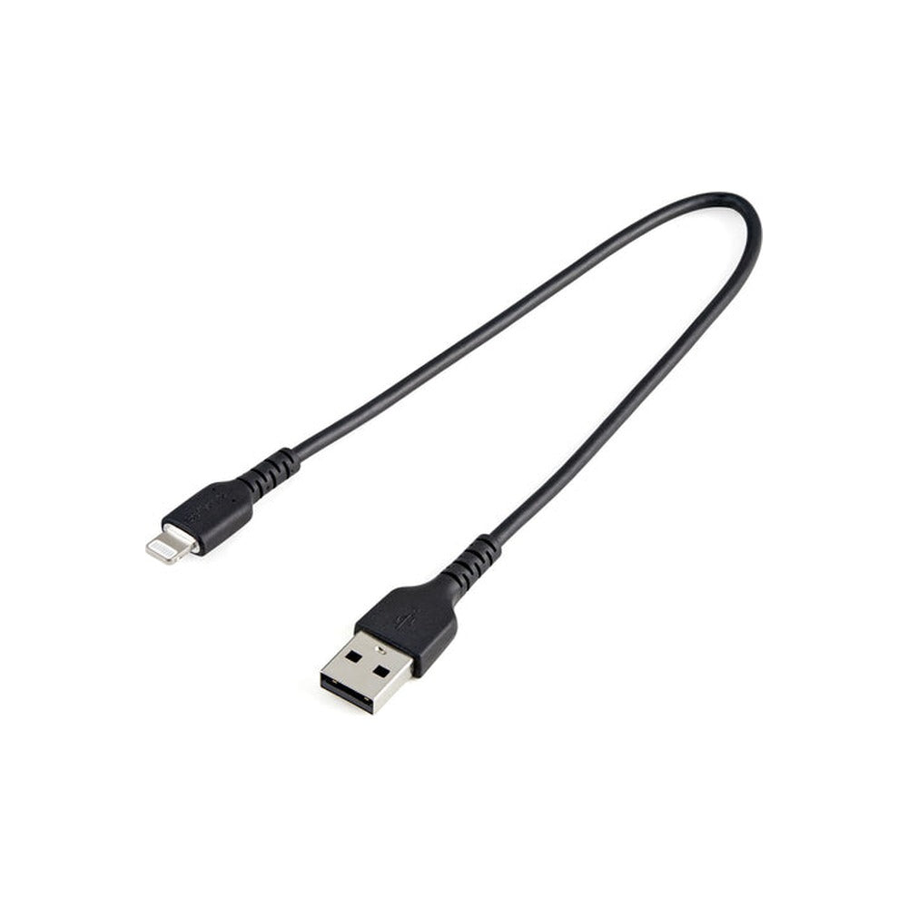 StarTech 0.3M USB-A To Lightning Cable, Rugged, Black