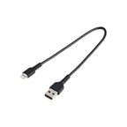 StarTech 0.3M USB-A To Lightning Cable, Rugged, Black