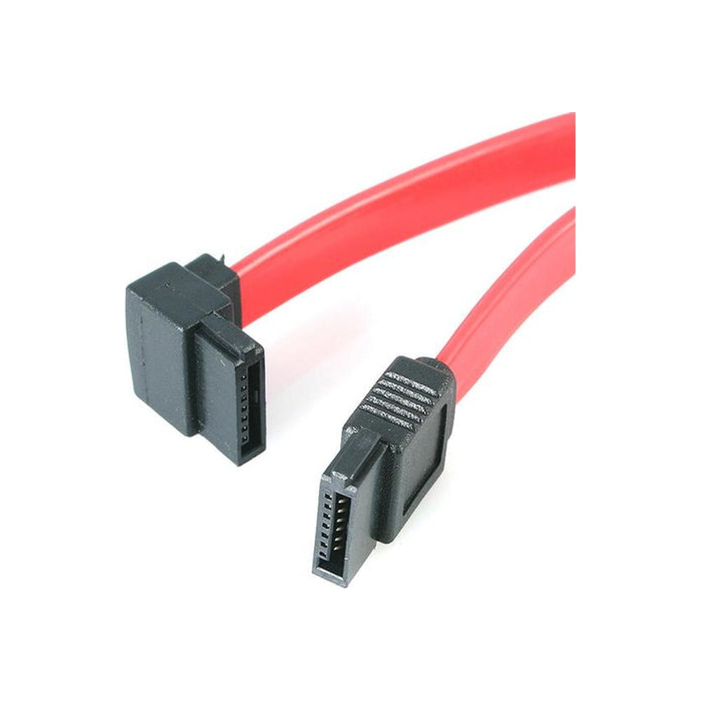 StarTech 30Cm Sata To Left Angled Sata Cable, 7 Pin, For Tight Space, 6Gbps, Red, Ltw