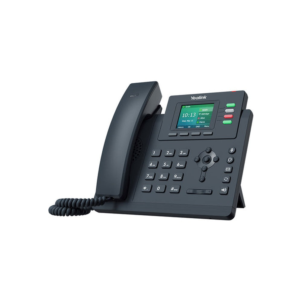 Yealink (Sip-T33G) 4 Line Gigabit Ip Phone With Handset, 2.4″ LCD Screen