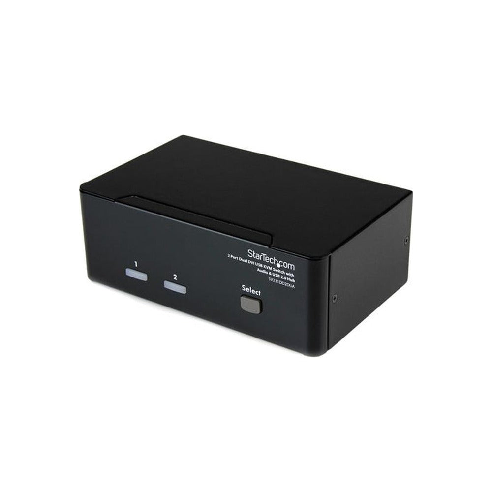 StarTech 2 Port Dual Dvi USB KVM Switch W/ Audio & USB Hub 3Yr