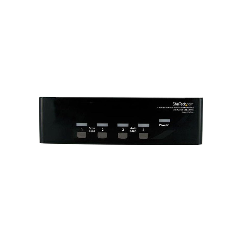 StarTech 4 Port KVM Switch, Dual Display, Dvi(5), Vga(5), Usba/B(4), Audio