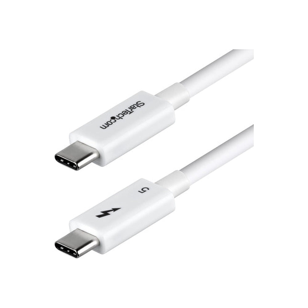 StarTech 2.6Ft (80Cm) Thunderbolt 5 Cable, 80Gbps, Certified, White, Ltw