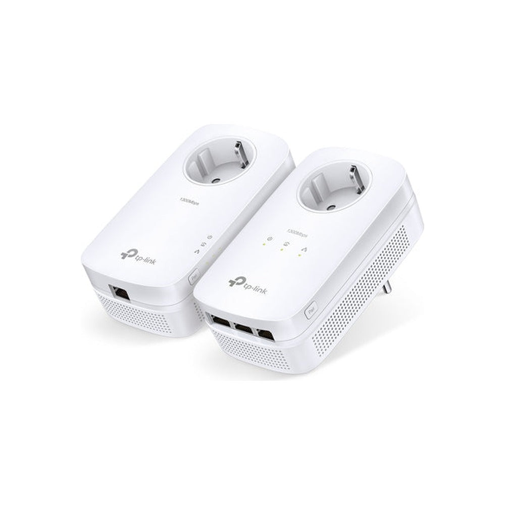 TP-Link Av1300 Gigabit Passthrough Powerline Starter Kit, GbE(3), 22 Mimo