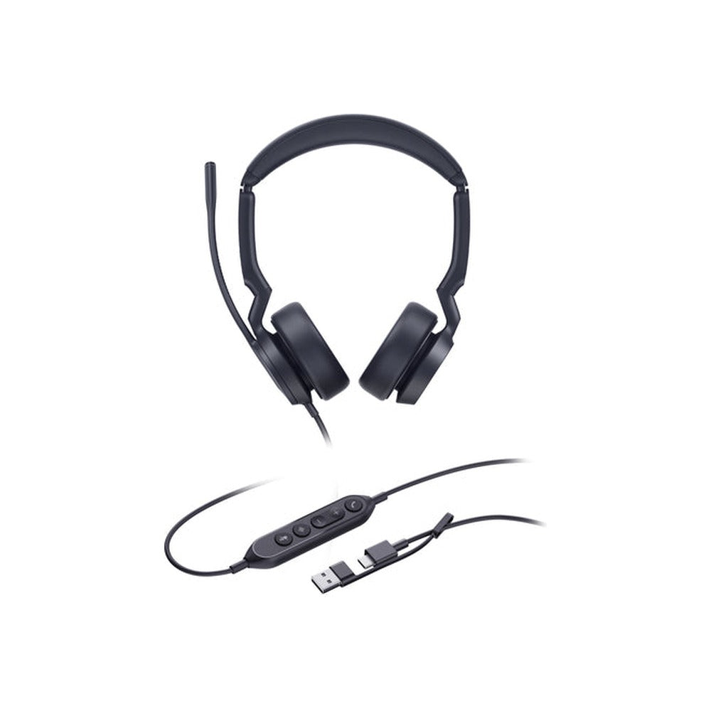 Yealink Wired (UH44) UC Stereoheadset, Noise Cancelling Mic, USB C Native, C To A Adapter
