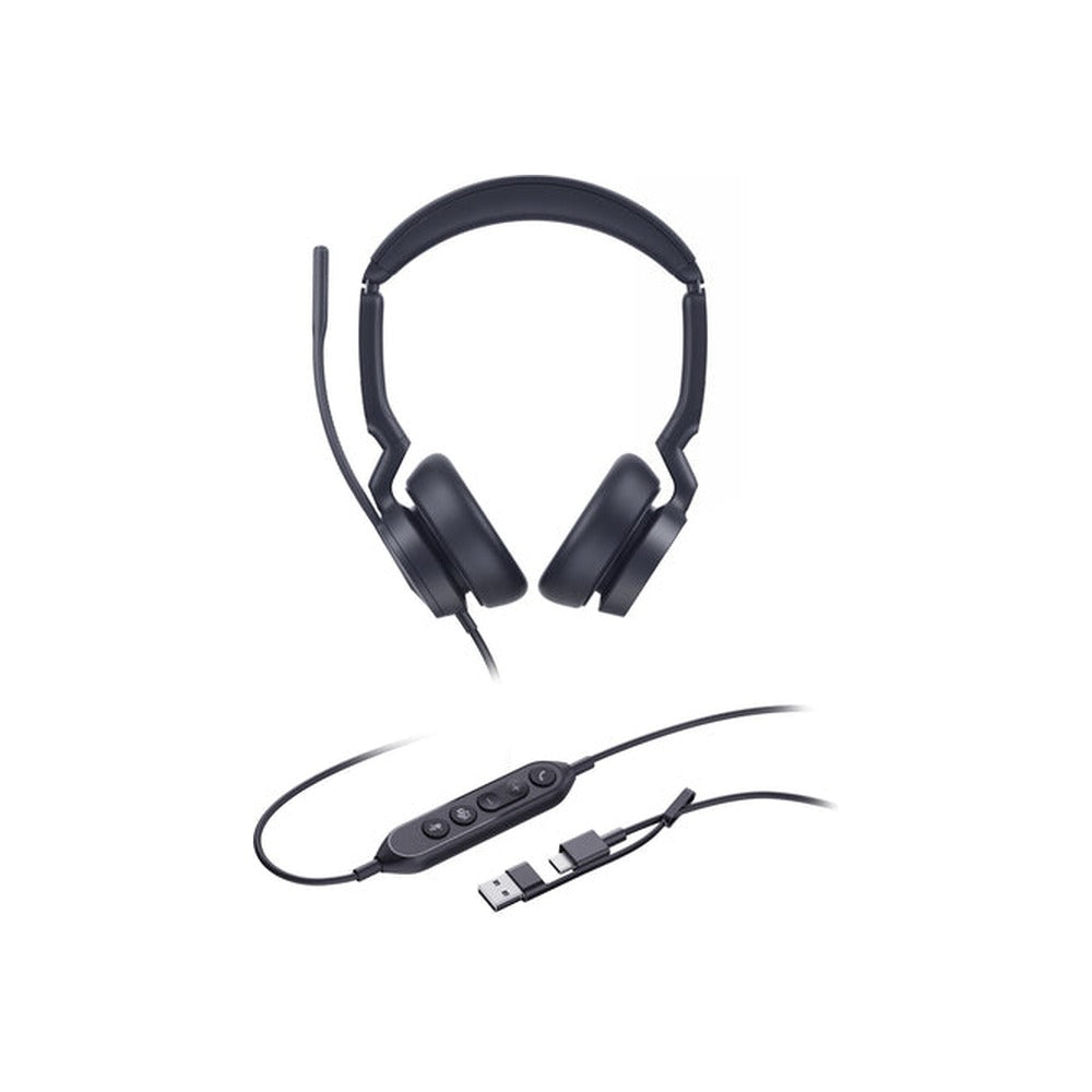 Yealink Wired (UH46) MS Stereoheadset, Noise Cancelling Mic, USB C Native, C To A Adapter