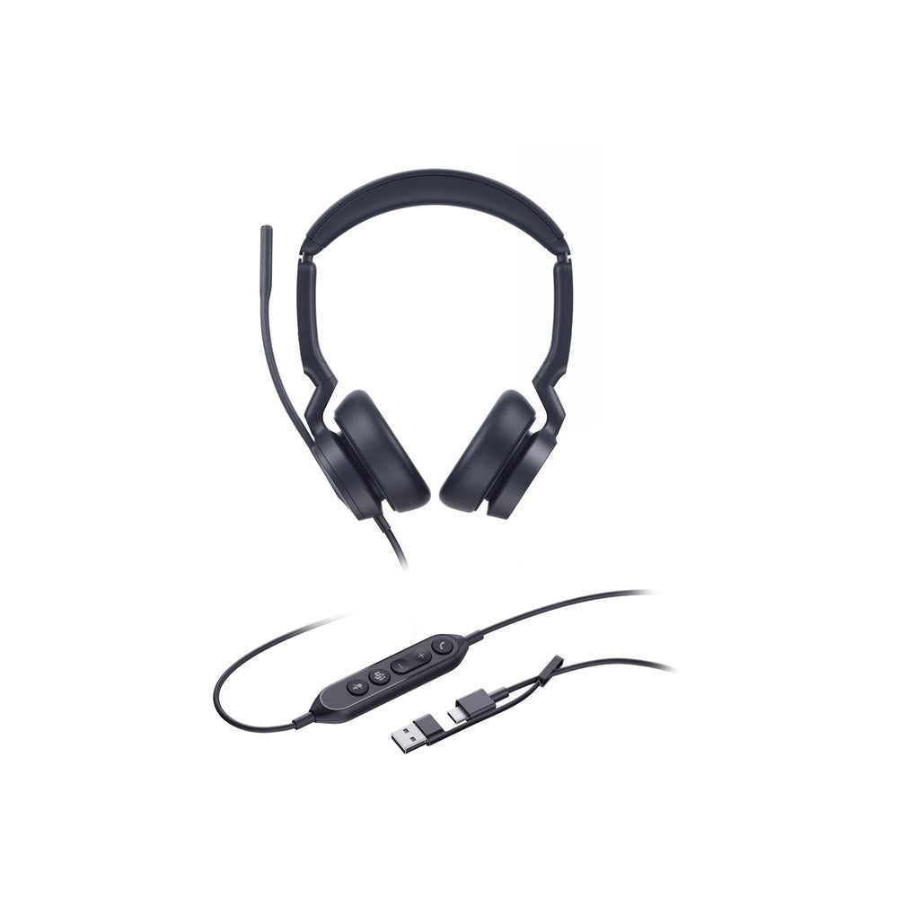 Yealink Wired (UH46) Mono H Eadset, Noise Cancelling Mic, USB C Native, C To A Adapter