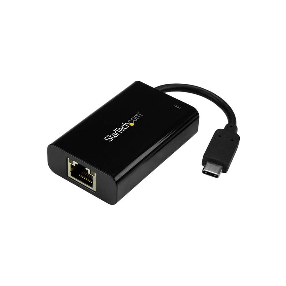 StarTech USB-C To GbE Adapter, Tb3 Compatible, USB-C Pd, Black
