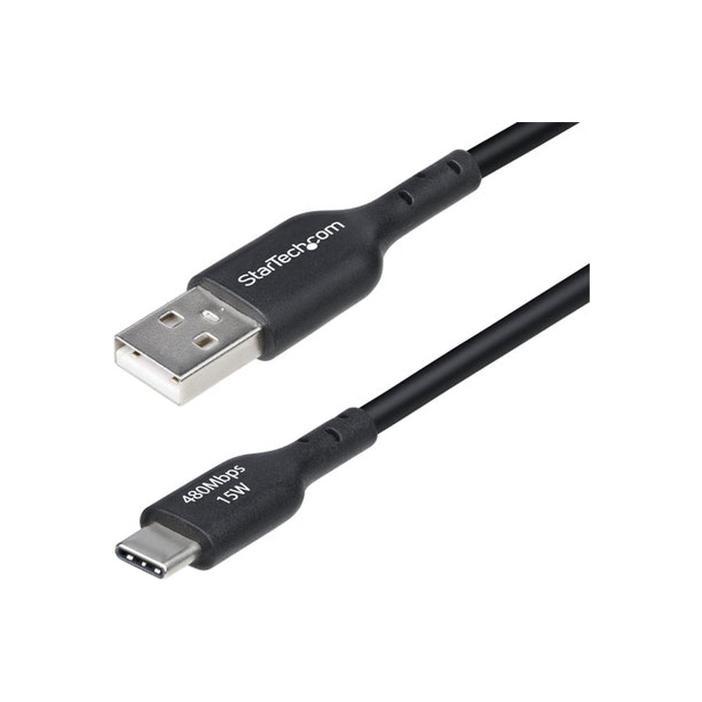 StarTech 2M (6.6Ft) USB-A To USB-C Charging Cable, Charger Cord, M/M, Ltw