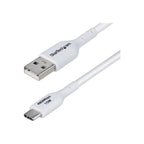 StarTech USB A To C Cable M M 3M USB 2 0 White 15W