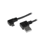 StarTech 1M Micro Usb2.0 A To Micro Usb2.0 B Cable, M/M, Right Angle, Ltw