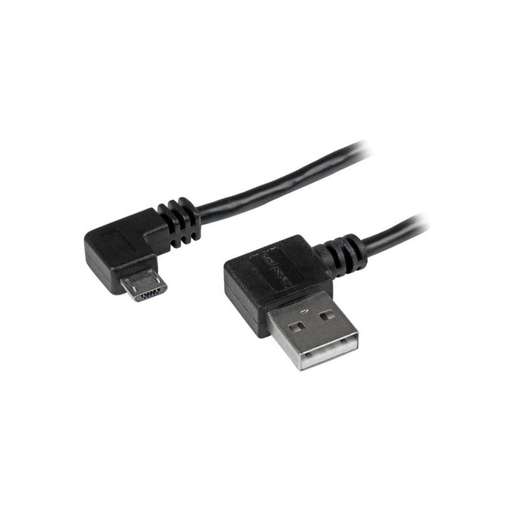 StarTech 1M Micro Usb2.0 A To Micro Usb2.0 B Cable, M/M, Right Angle, Ltw