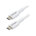 StarTech 2M USB-C Charging Cable, 60W 3A Pd, White, Ltw
