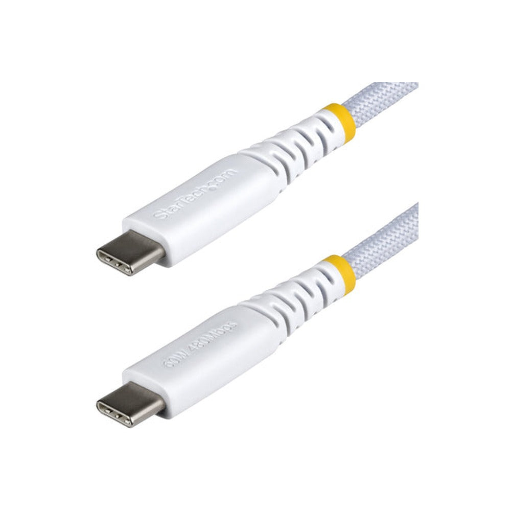 StarTech 30Cm (1Ft) White USB-C Charging Cable, USB C Cord, 60W/3A Pd, Ltw