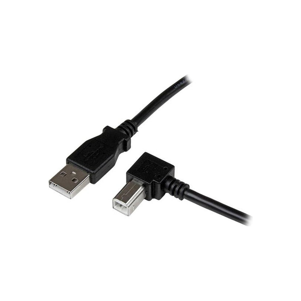 StarTech 1M Usb2.0 A To Usb2.0 B Cable, M/M, Right Angle, Ltw