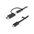 StarTech 0.9M Hybrid USB-C To USB-C Cable W/ USB 3.0-A Adapter, Supports 100W Pd