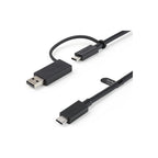 StarTech 0.9M Hybrid USB-C To USB-C Cable W/ USB 3.0-A Adapter, Supports 100W Pd