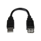StarTech 0.15M Usb2.0 A Toa Extension Cable, M/F, Black, Ltw