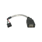 StarTech 15Cm USB-A To USB 4 Pin Connector To Motherboard, F To F, Usb2.0, Ltw
