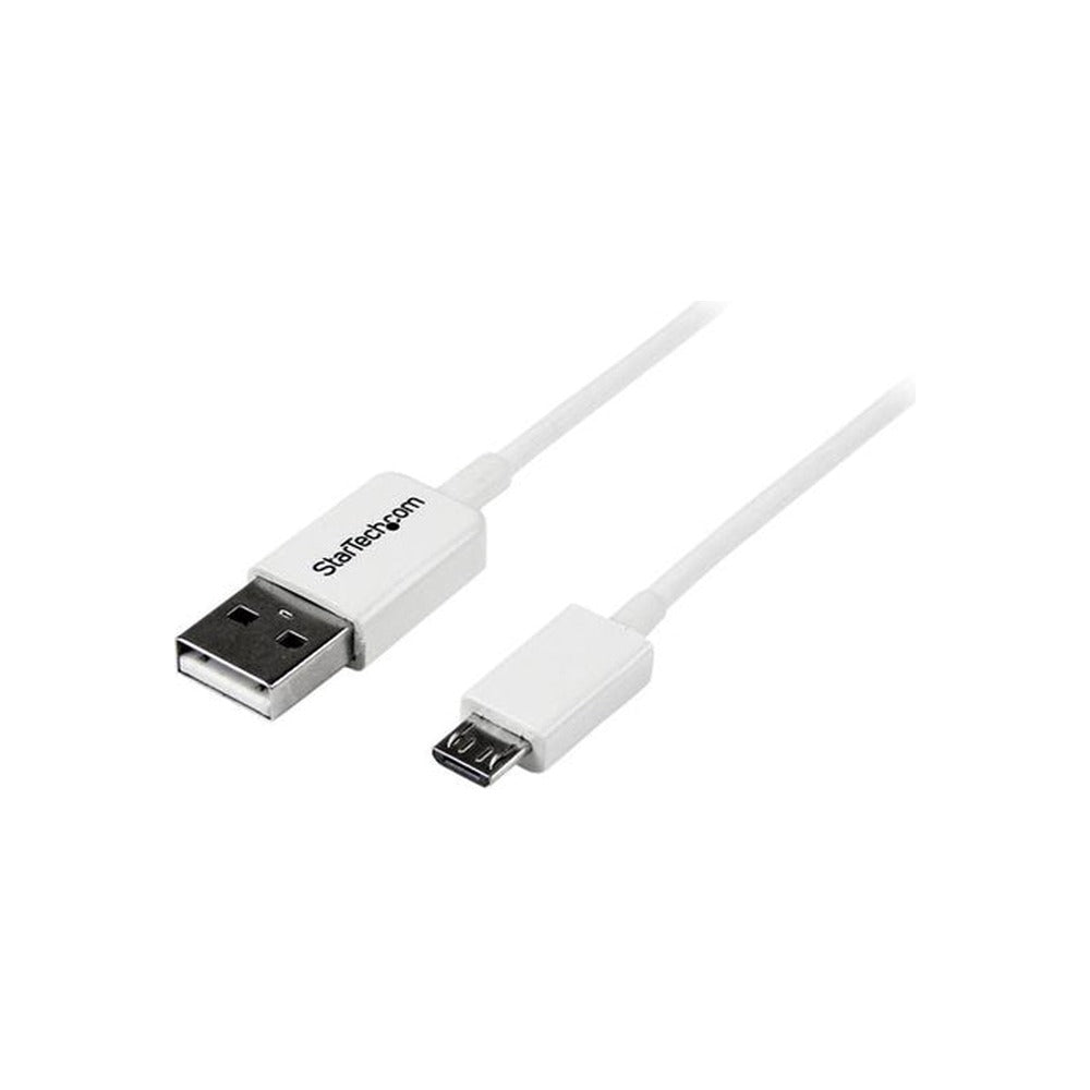 StarTech 1M Usb2.0 A To Micro Usb2.0 B Cable, M/M, White, Ltw
