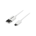 StarTech 1M Usb2.0 A To Micro Usb2.0 B Cable, M/M, White, Ltw