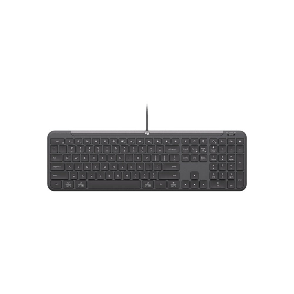 Logitech K620, Wired Kb, USB-C, Graphite, USB Adaptor Sold Separately
