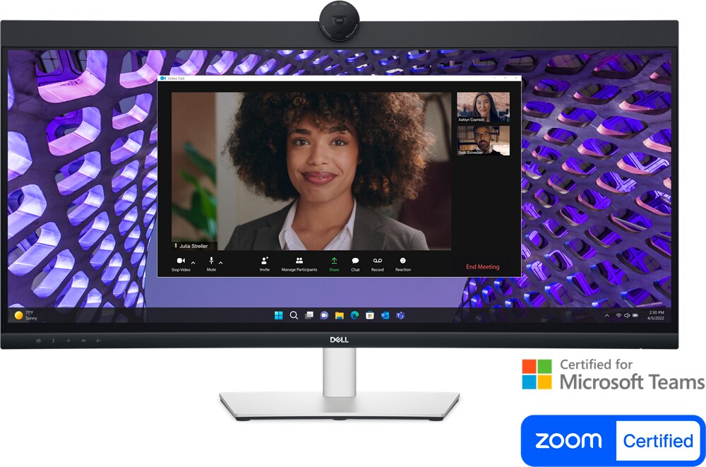 Dell Pro Plus 34″ Curved Monitor, WQHD, USB-C Hub, Webcam, Speakers