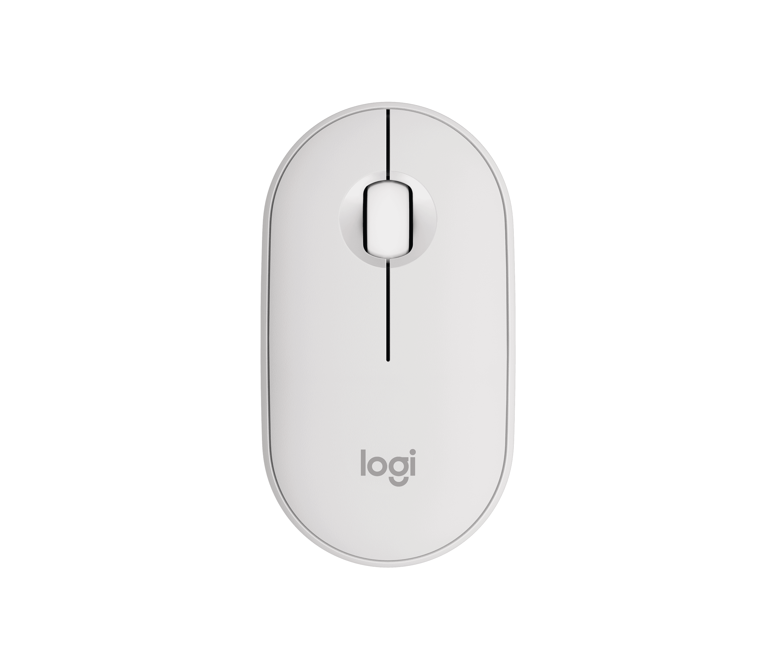Logitech Pebble Mouse 2 M350S Bluetooth, Multi Device, Tonal White