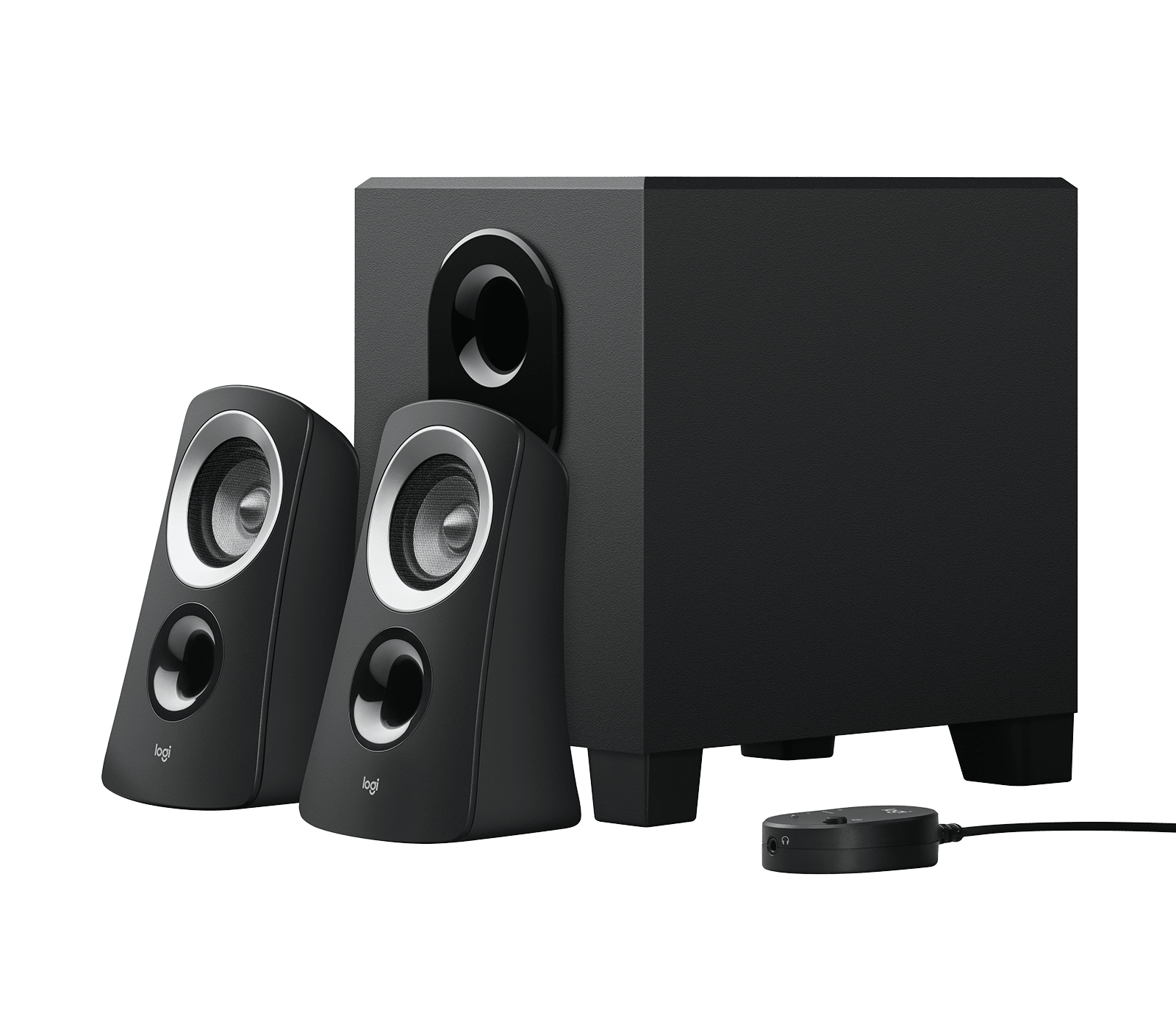 Logitech Z313 2.1 Speaker System, Rms(25W), 3.5Mm(1), Black